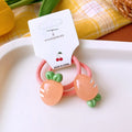 Cute Cartoon Translucent Strawberry Banana Hair Ties Baby High Elastic Soft Ponytail Hair Ropes Kids Hair Accessories