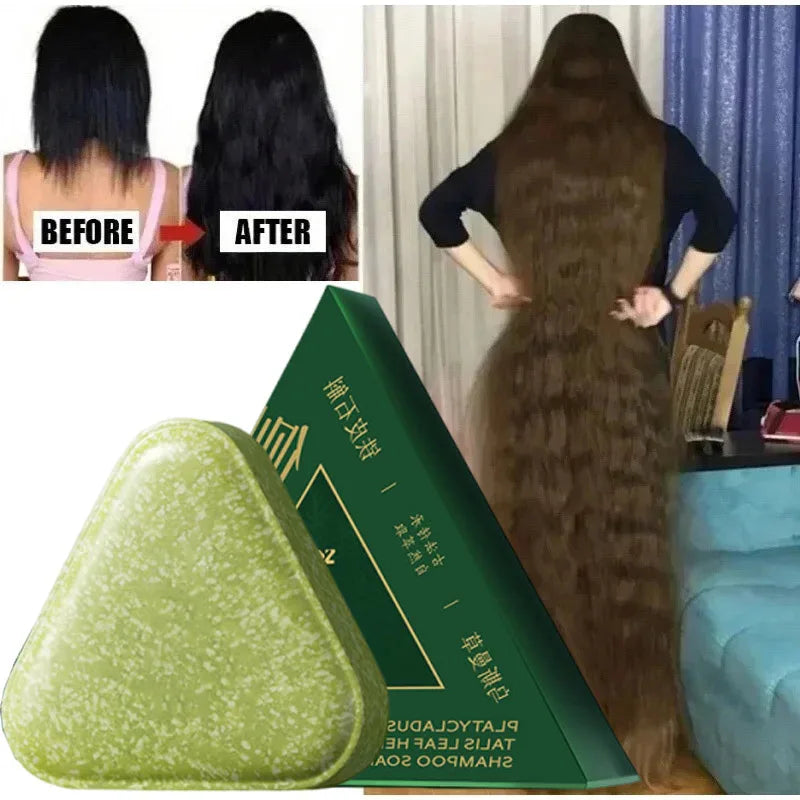 Seven Green Platycladi Usman Grass Handmade Shampoo Soap Refreshing Flushing Healthy Anti-removal Hair Nourishing Clean Product