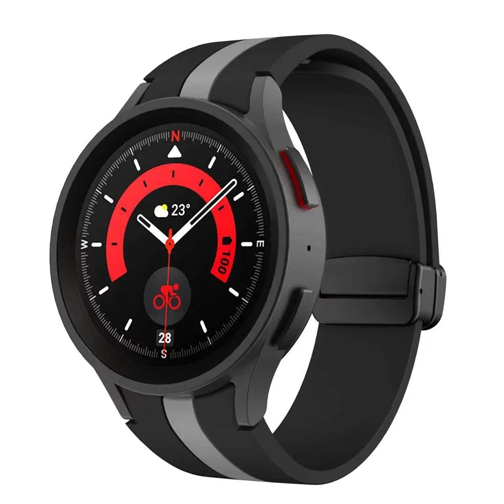 Silicone Strap for Samsung Galaxy Watch 5 Pro 45mm Galaxy Watch 6 5 4 44mm 40mm Magnetic Buckle Band For Watch 6 Classic 43 47mm
