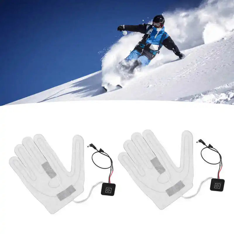 Heating 2 PCS Electric Heating Sheet 3 Gears Adjustable Heating Film Replacement DC Electric Heater Pads for Heating Gloves