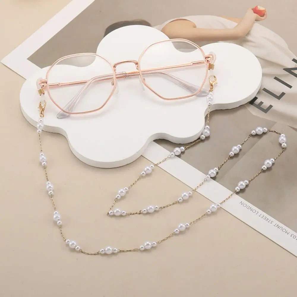 Vintage Beads Glasses Chain Jewelry Lanyard Elegant Crystal Glasses Chain Copper Bohemian Mask Chain Women