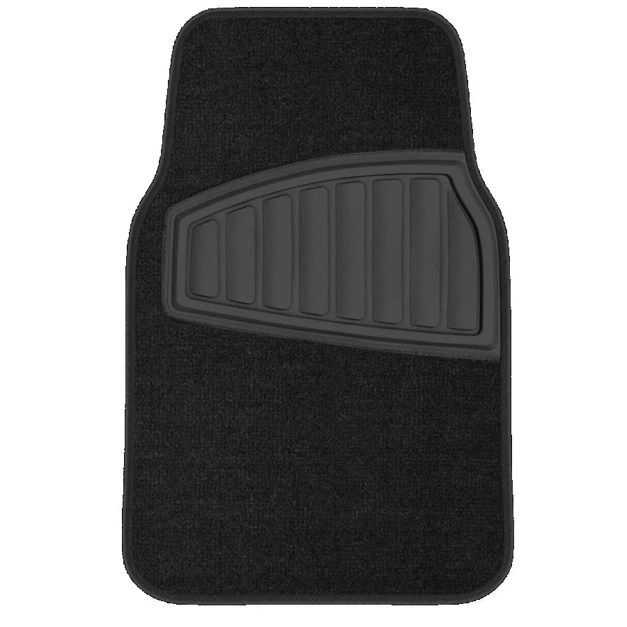 4PC Carpet Floor Mat Tufted Carpet Black - Universal Fit 202WM38