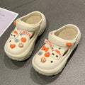 2024 New Sandals DIY Cute Cartoon Clogs Women Mules 7cm Platform Beach Slippers Cave Hole Female Garden Shoes For Students Girls