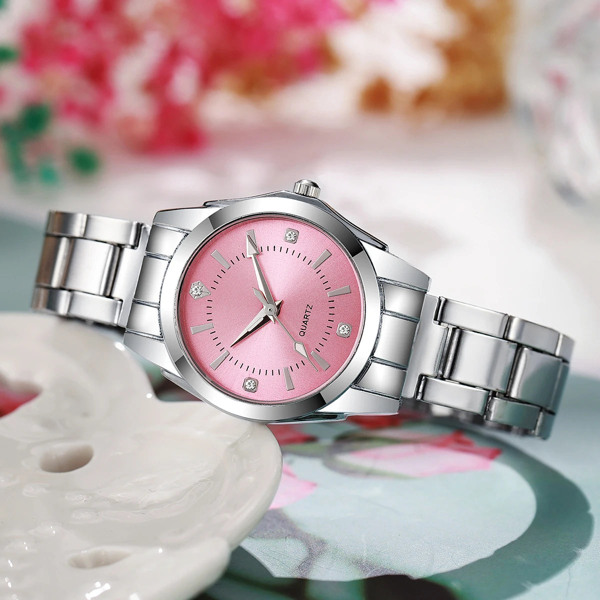Fashion Rhinestone Women Watches Casual Quartz Wrist Watches For Ladies Clock Reloj Mujer（Without box）