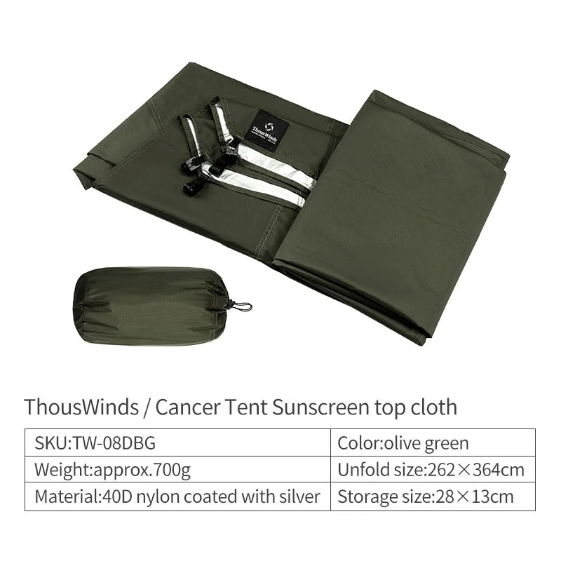 Thous Winds CNC Family Camping Tent Accessories Outdoor Camp Tent 20D Ripstop Nylon Both Side Silicon Lightweight Tents
