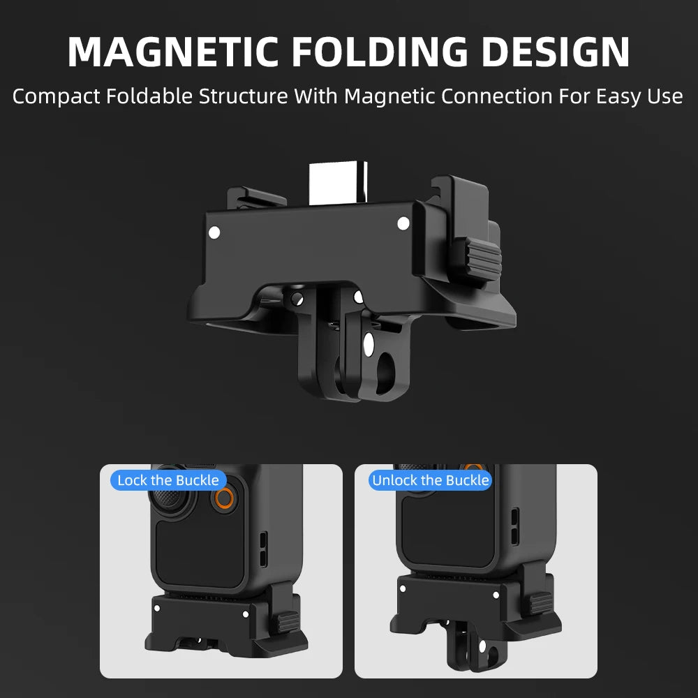 Flymile Charging Multi-function Quick-Release Mount, for DJI Osmo Pocket 3/4 Accessories,Portable Black Stand,Charging Base