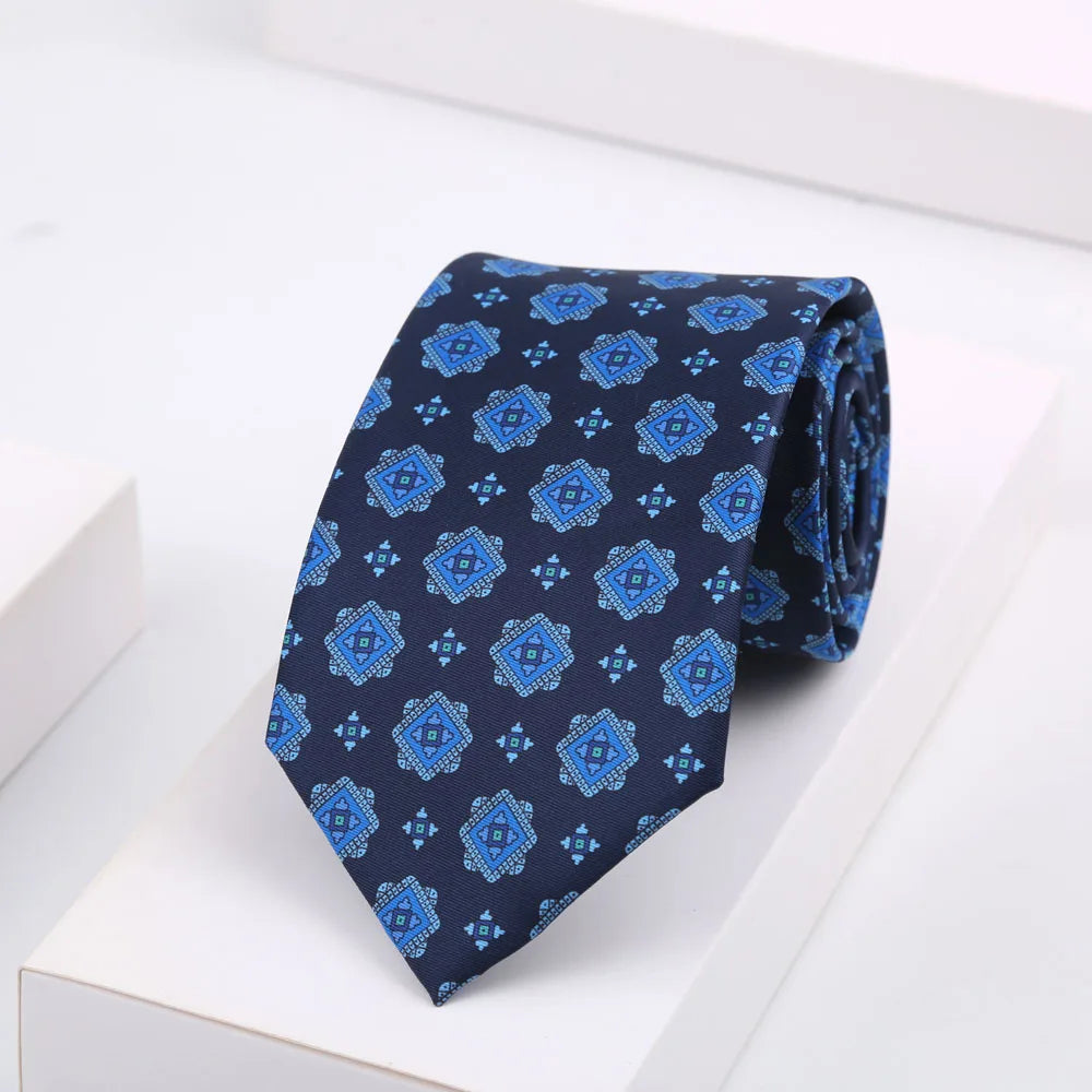 Men's Super Soft Silk Touch Ties Floral Paisley 8cm Necktie For Men Wedding Business Gravata Novelty Printing Neck Ties
