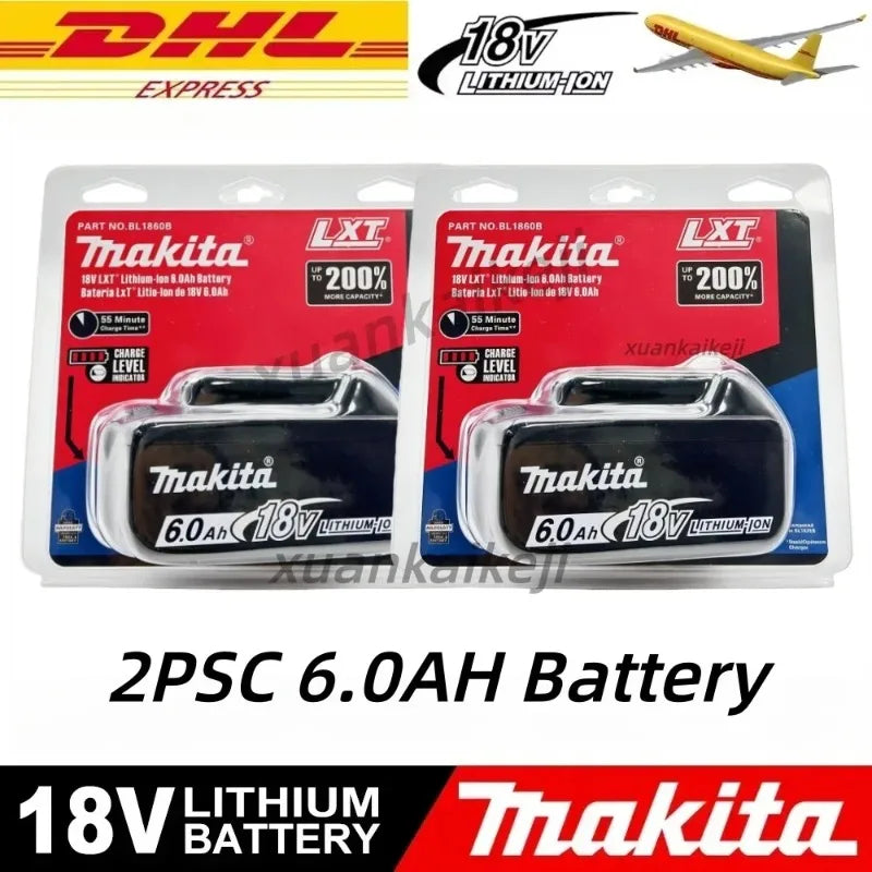 100% Genuine 18V Makita 6Ah Makita Battery BL1840 BL1830B BL1850B  Replacement Lithium Battery