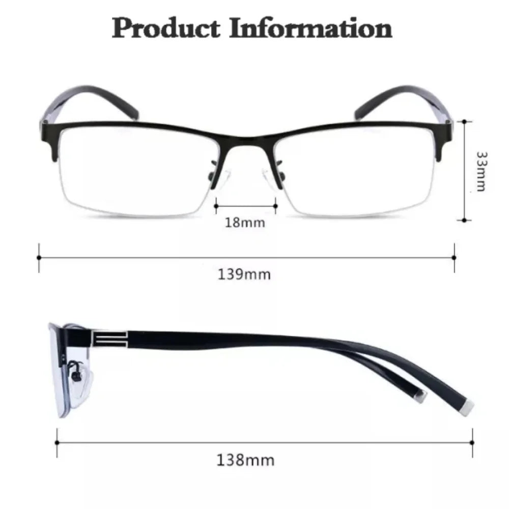 Men's Reading Glasses Multifocal Presbyopic Glasses Anti-blue Light Glasses 2023 Retro Glasses for Women