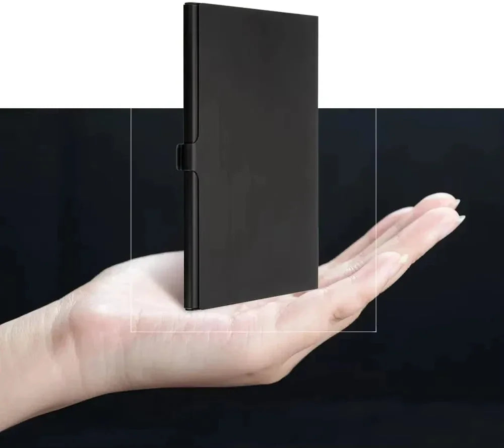 12 Slots Micro SD TF Card Holder Storage Case Ultra Slim Credit Card Size Lightweight Portable Black Memory Card Organizer
