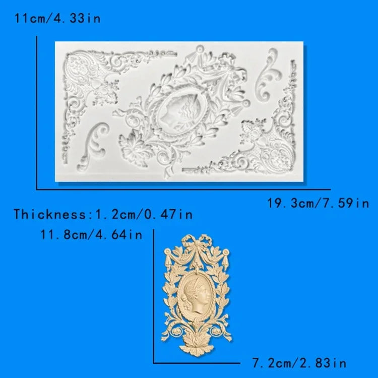 Angel Relief Pendant Silicone Mold Greek Wax Goddess Retro Cake Decoration Accessories Fondant Cake Mold Plaster Resin Molds