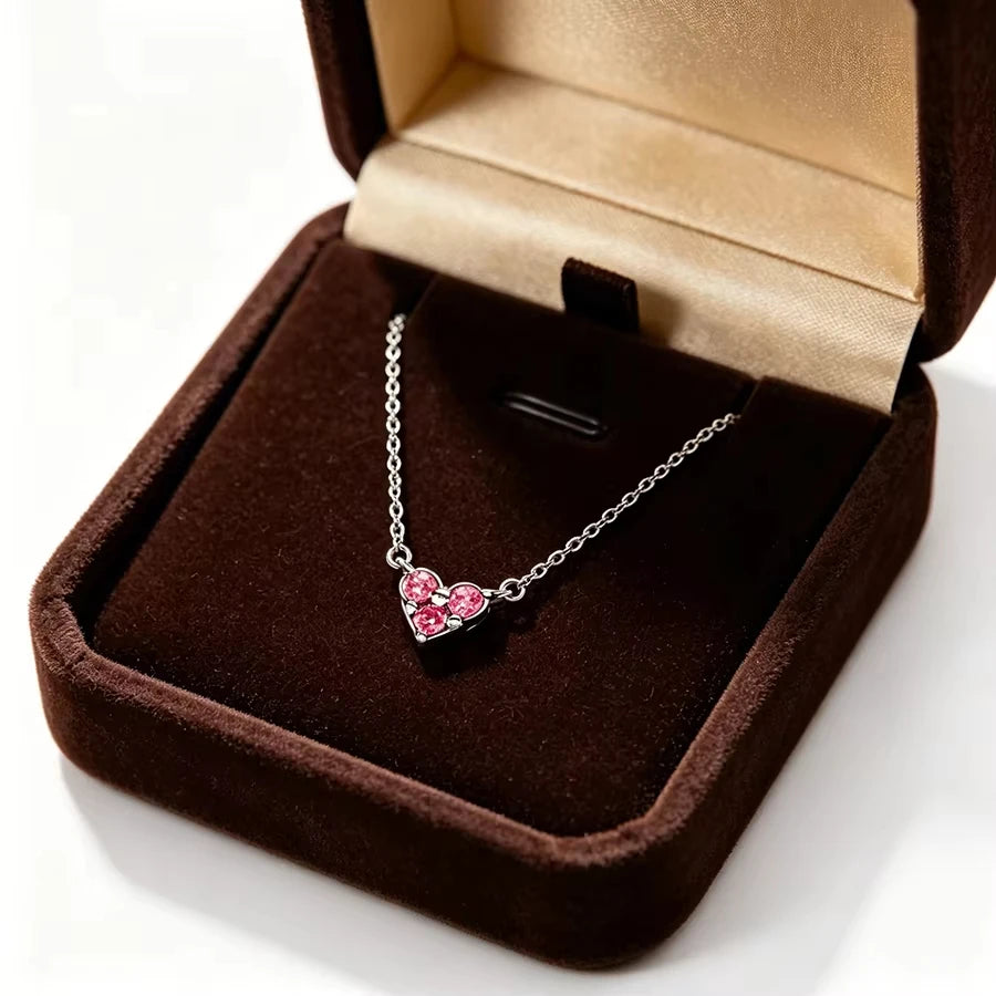 S925 silver clover thread lock bow necklace suitable for women's daily wear DIY exquisite jewelry gifts