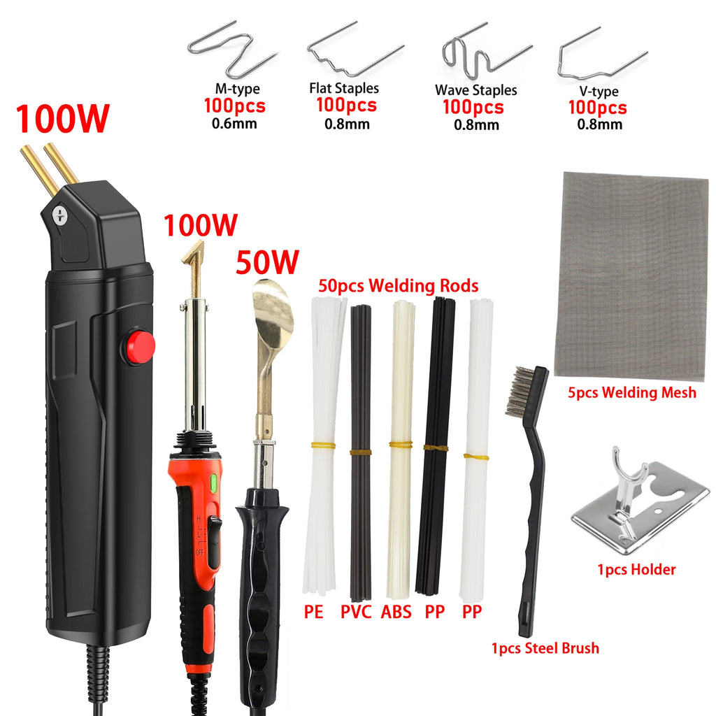 50W / 100W Home Leather Ironing Tool Crack Repair Smoothing Tool Repair Plastic Soldering Iron Car Bumper Welding Machine,Tools
