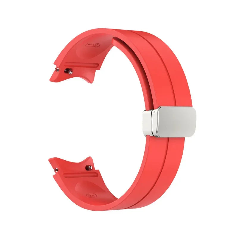 Original Silicone Band for Samsung Watch 7 6 5 4 Classic Strap 47mm 43mm 44mm 40mm Magnetic Buckle For Galaxy Watch 5 Pro 45mm