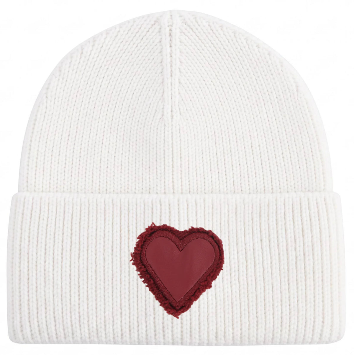 Winter Cotton Knitted Beanies Leather Heart Outdoor Hat Children Hats Personality Table hats girl hat boy hat