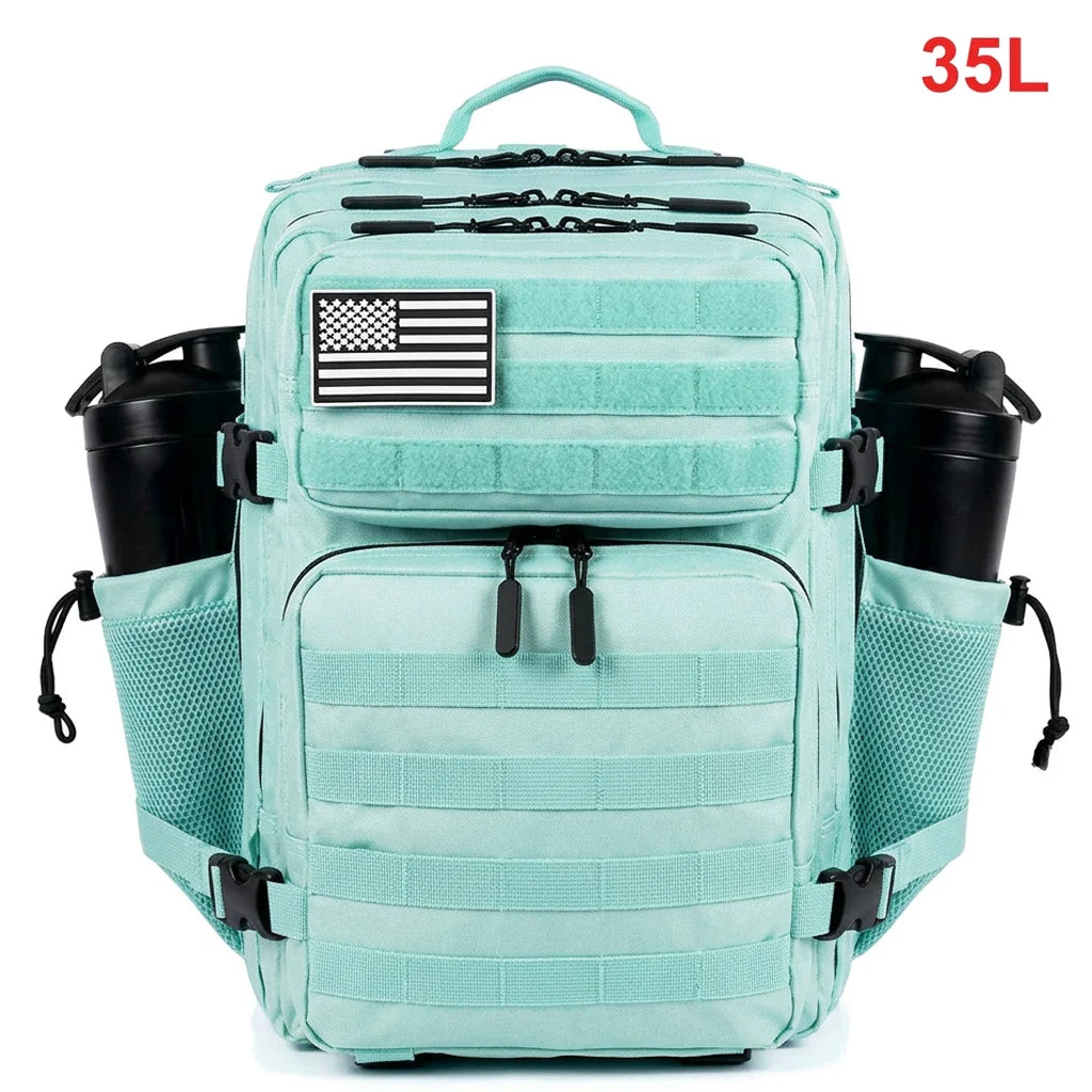 35L Tactical Backpack for Women Men Molle Outdoor Travel Camping Hiking Bag Sports Weekend Athlete Gym Rucksack Dual Cup Holders