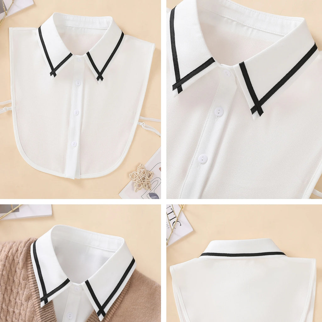 1 Piece of Decorative Fake Collar for Women, Versatile Fake Collar, Exquisite Shirt Fake Collar, Base Layer with Embroidery, Sui