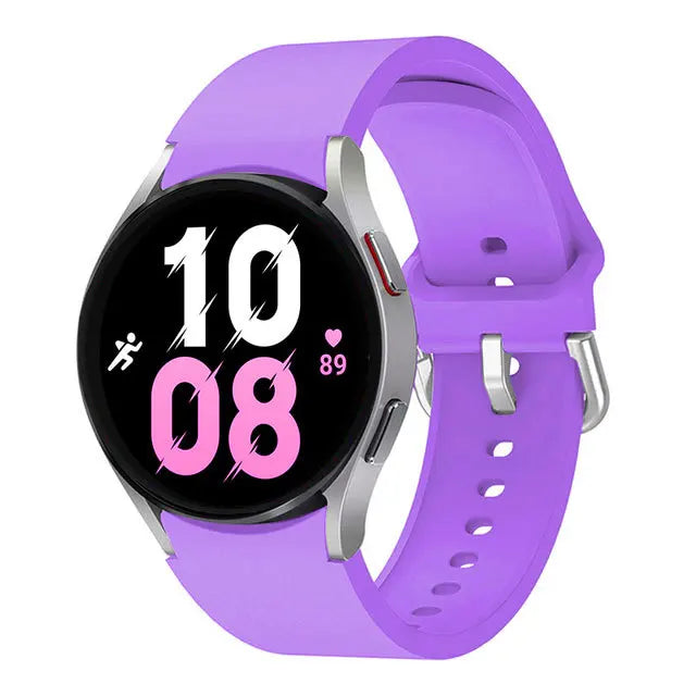 official Silicone Strap For Samsung Galaxy Watch 5 4 44mm 40mm/4Classic 46 42mm Wrist 20mm Bracelet Galaxy Watch 5 Pro 45mm Band