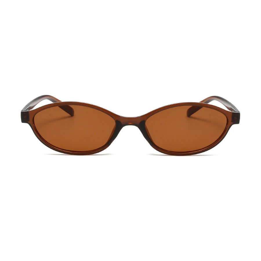 Retro Oval Frame Sunglasses Fashion Personalized Trendy Small Frame Sunglasses Punk Cat Eyes Sunshade Sun Protection Glasses