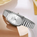 Fashion Ultra-thin Band Women Watches Oval Dial Ladies Analog Quartz Wristwatch Elegant Gift Reloj Mujer（Without Box）