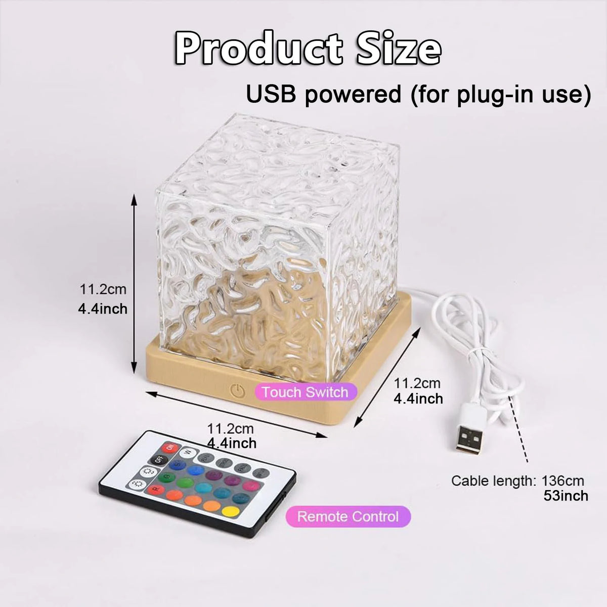 LED Water Ripples Lamp Galaxy Projector Night Light with Remote Control USB Powered A Mood Light Perfect for Home Room Decor