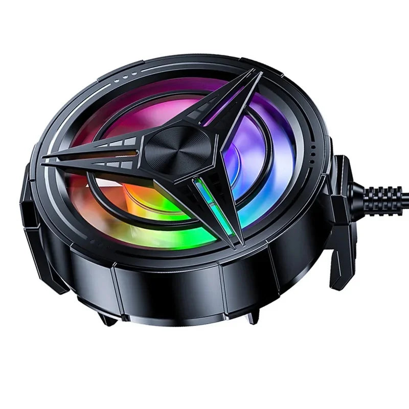 For Gaming Phone Cooler Fan With USB Power Input Smart Thermal Regulation And RGB LED Lights For Immersive Play New