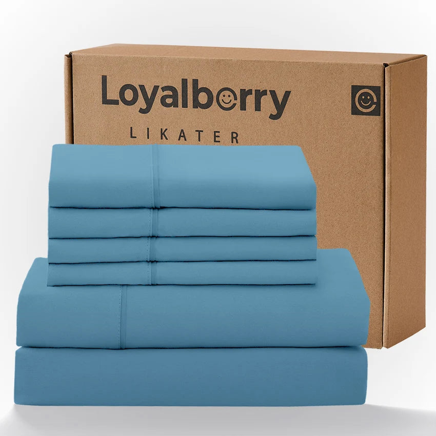 Cool & Soft Queen Size 4-Piece Bedding Set, Double-Sided Brushed Fabric, Easy Care Deep Pocket Fitted Sheet Fits Mattresses Up to 18 Inches, for Bedroom & Hotel Use, Local Warehouse Shipment, Ideal Holiday Gift