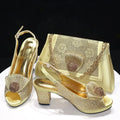 Venus Chan 2024 Italian Shoes And Bag Sets For Evening Party With Stones Italian Satin cloth  Rhinestone bow Handbags Match Bags