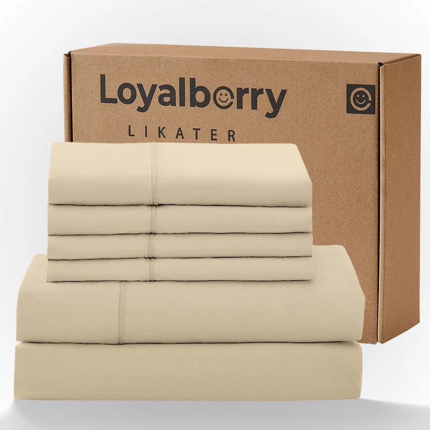 Cool & Soft Queen Size 4-Piece Bedding Set, Double-Sided Brushed Fabric, Easy Care Deep Pocket Fitted Sheet Fits Mattresses Up to 18 Inches, for Bedroom & Hotel Use, Local Warehouse Shipment, Ideal Holiday Gift