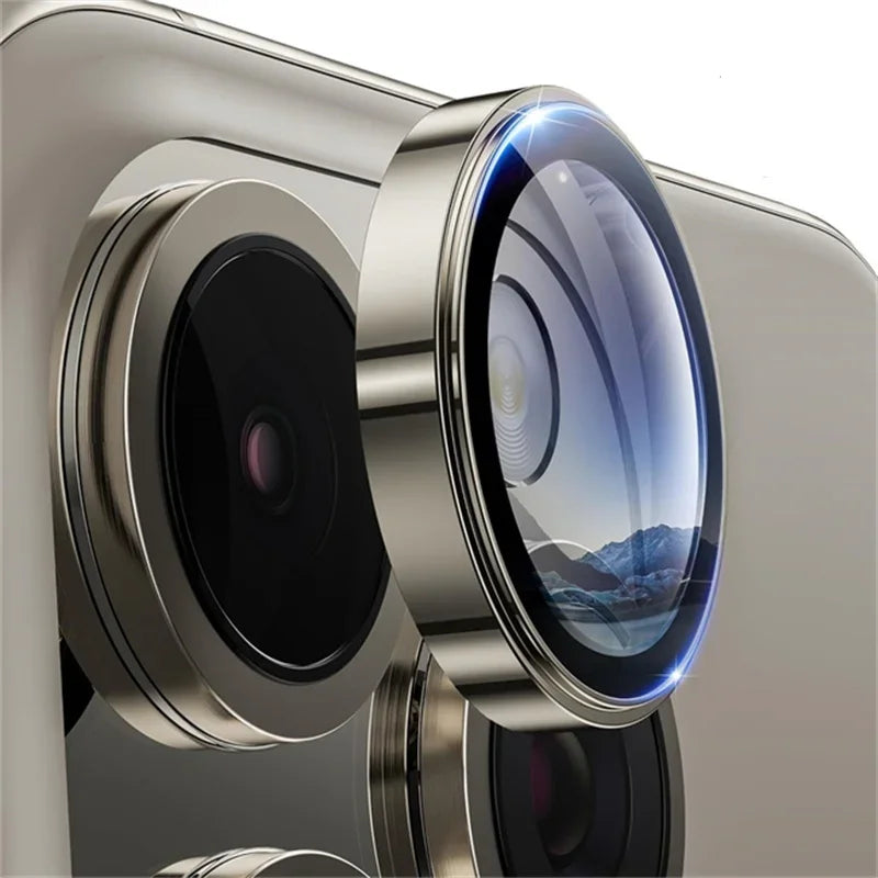 3D Metal Lens Protector Glass For iPhone Duo 18 Pro 18 Pro Max 17 Alloy Back Camera Ring Cover For iPhone 17 Pro 16 Pro Max Lens