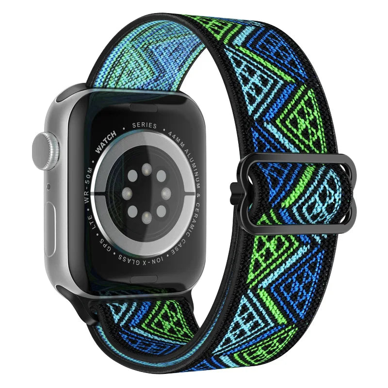 Scrunchie Strap for Apple watch Ultra 49mm band 45mm 44/46mm 41mm Adjustable Nylon Loop bracelet iWatch serie se 6 7 8 9 10 11