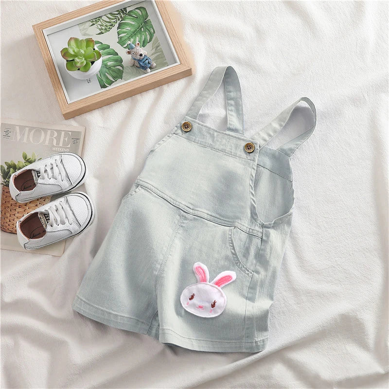 IENENS Summer Kids Baby Boys Jumper Pants Denim Clothing Shorts Jeans Overalls Toddler Infant Girl Playsuit Clothes Trousers