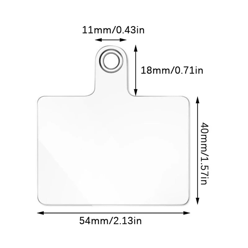 Transparent Flexible Phone Lanyard Gasket Strap Mobile Phone Universal Tether Tabs Clear Hanging Strap Patches Cord Clip