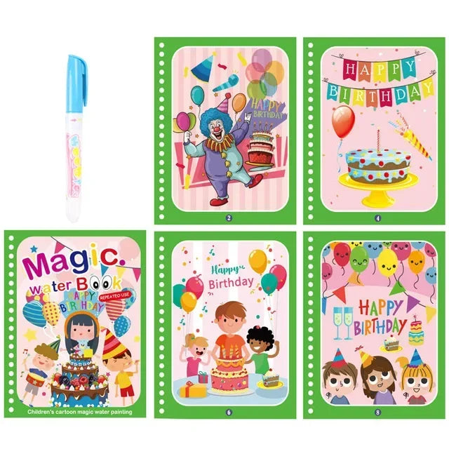 Drawing Coloring Books for Kids Magic Water Book with Pen 2 To 4 Years Old Children Learning  Education Toy Baby Montessori Toys