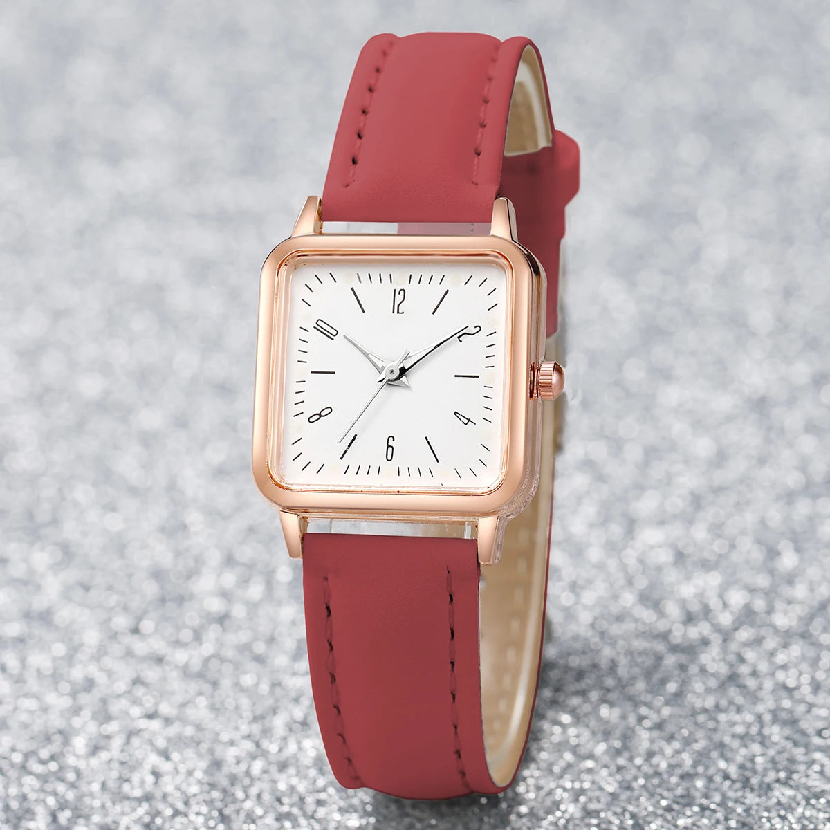 Women Watches Fashion Square Arabic Dial Quartz Watch Casual Leather Strap Ladies Wristwatches Clock Gift Reloj Mujer