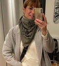 Fashion Printed Knitted Women's Scarf Triangle Shape Soft Breathable Decorative Neck Wrap Chic 2026 Autumn New Daily Ladies Wear