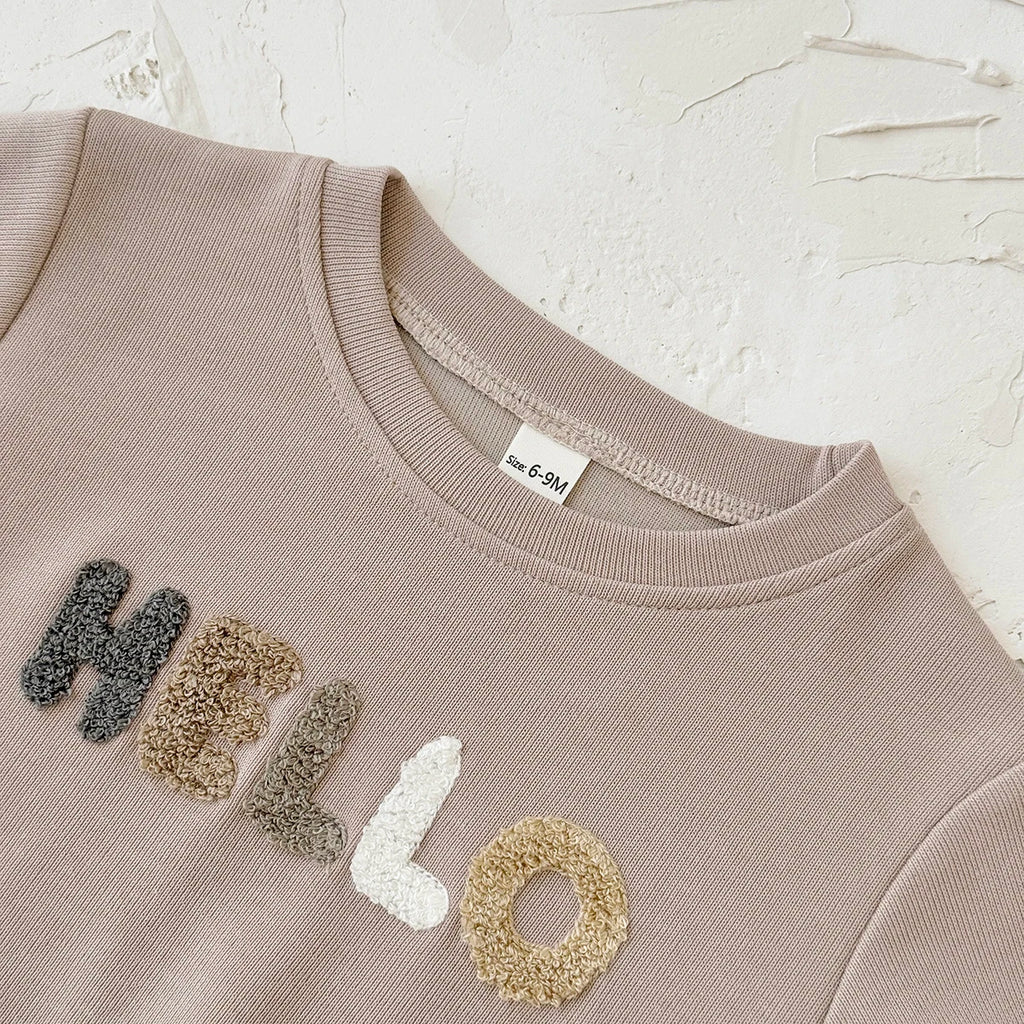Baby Boy Clothing Set Sports Shirt Hooded Sweatshirt+Long Pants Children's Long Sleeved Clothing Set Towel Embroidery Label Set