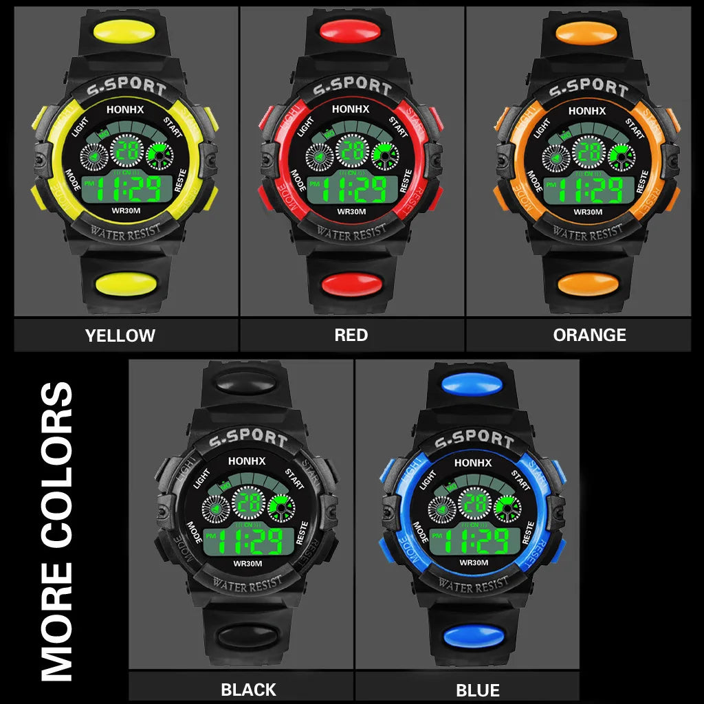 Children's Watch Multi Functional Night Light Timing Sports Student Electronic Watch