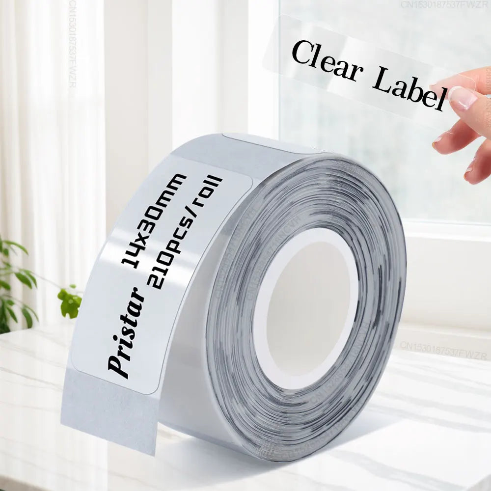 1PK P15 Transparent Label Tape 14mmx30mm Clear Waterproof Self Adhesive Label Sticker Paper for Marklife P15 P12 Label Maker