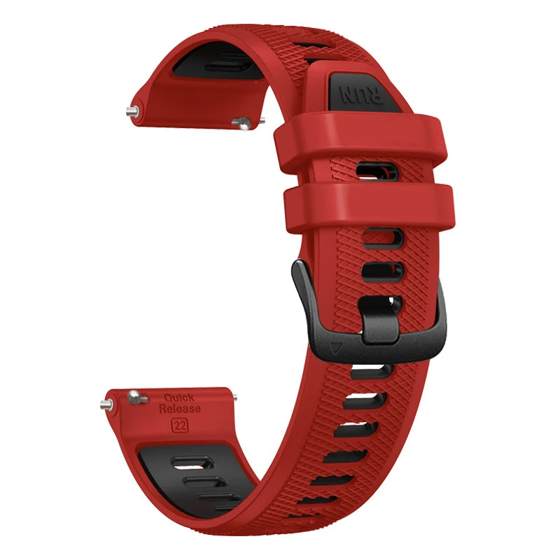 22mm Official Strap For Garmin Forerunner 265 745 255 Music Watchband Bracelet Vivoactive 4 Venu 2 3 Silicone Bands Replacement
