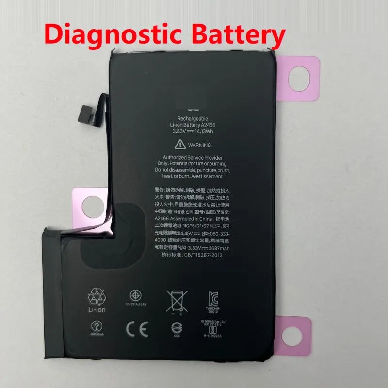 Wholesale Diagnostic Battery Standard Capacity 0 Cycle No Pop Up 100% Heath On IOS 18 26 For Iphone 12 13 14 15 Pro Max