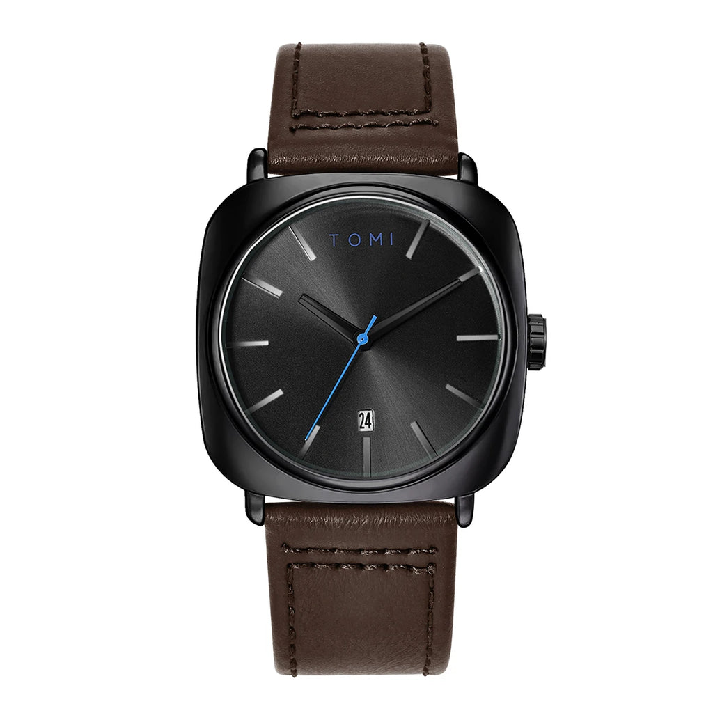 TOMI Men's Fashion Business Design Watch Square Small Disc Watch High Quality Minimalist Design Elegant Men's Watch Quartz Watch