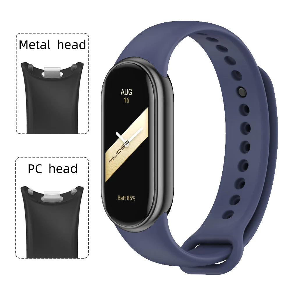 Bracelet for Mi Band 10 Strap for Mi Smart Band 10 9 8 NFC SmartWatch Sport Silicone Rubber Wristband Correa Miband 8 9 Strap