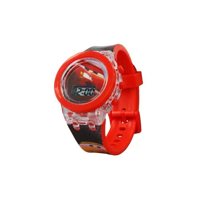 Flash Light Frozen Mickey Kids Watches For Girls Cartoon Snow White Car Children Watch Boys School Student Digitel Clock Gifts