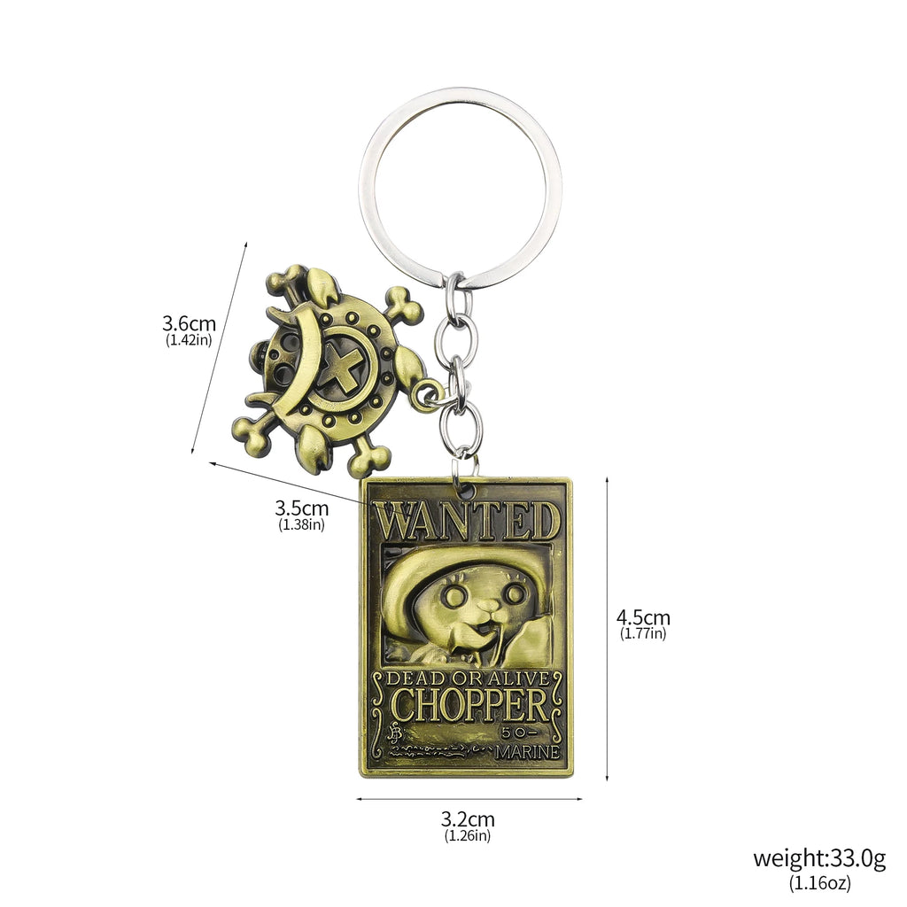 One Piece Luffy Straw Hat Keychain Rotatable Zoro Skull Metal Pendant Role-Playing Decorative Accessories Fan Jewelry Gift