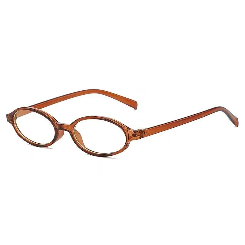Unisex Small Frame Minus Diopter Eyeglasses Fashion Oval High Definition Myopia Eyewear Ultra Light Near Sight Goggle 0 To -4.0