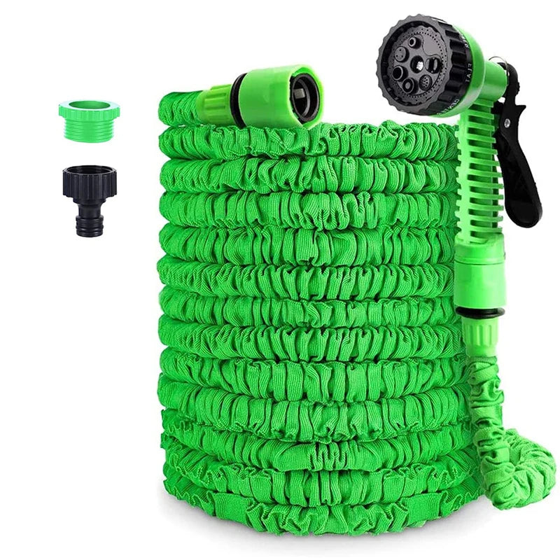 High Pressure Durable Retractable Magic Water Hose with Spray Nozzle Expandable Garden Hose for Car Washing Watering Plants Lawn Care Garden Irrigation Household Cleaning