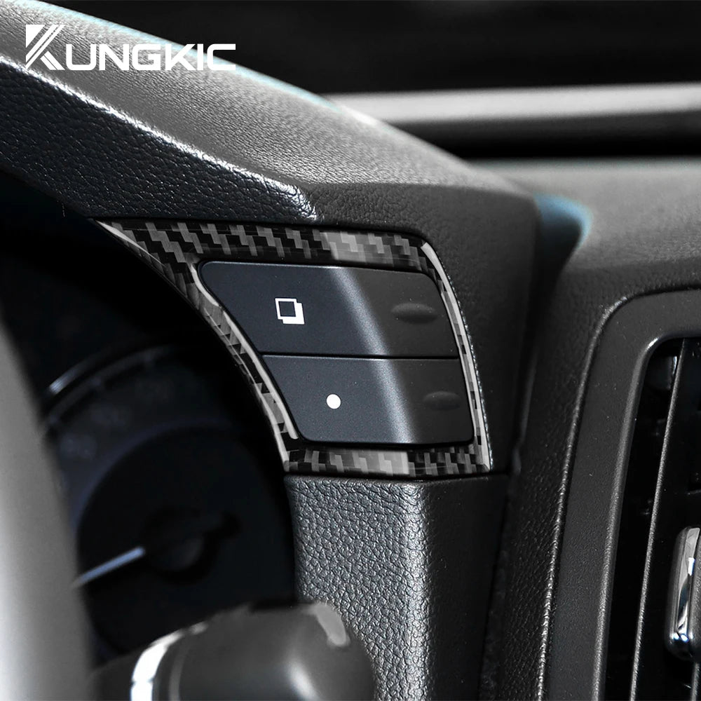 For Infiniti G25 2010-2013 G35 2007 2008 G37 2008-2011 2012 2013 Real Soft Carbon Fiber Car Cruise Control Button Trim Sticker