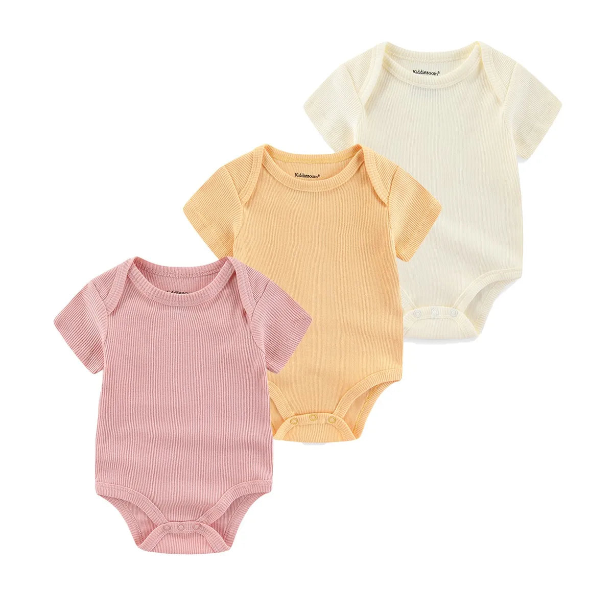 Kiddiezoom Four Seasons 0-12M 1 PCS Solid Unisex Baby Bodysuits Soft 100%Cotton Newborn Boy Girl Onesies Infant Clothing