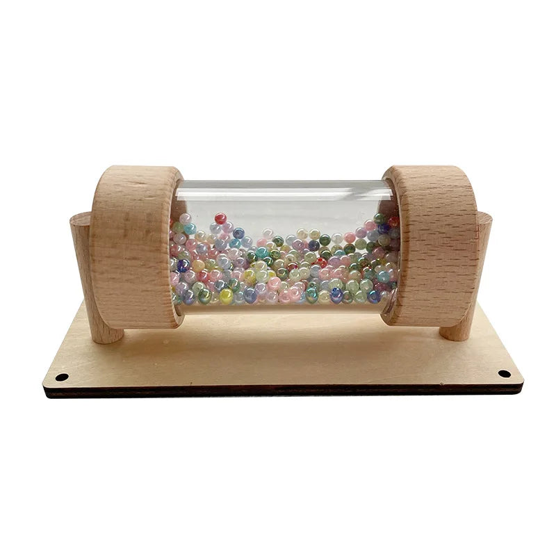 DIY Montessori Busy Board Wooden Accessories Hand Pulled Wheel Gear Drum Car Board Castle Early Educational Toy For Childre Gift